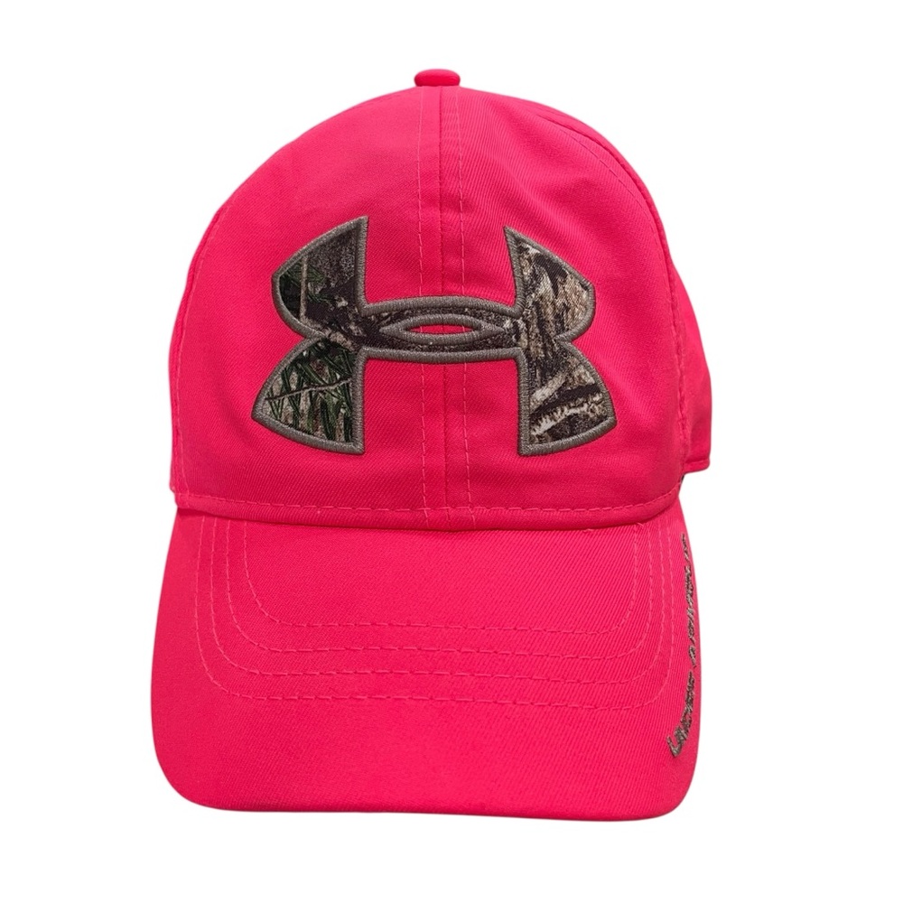 Under Armour Adjustable Baseball Cap Pink Camo Logo Women’s One Size